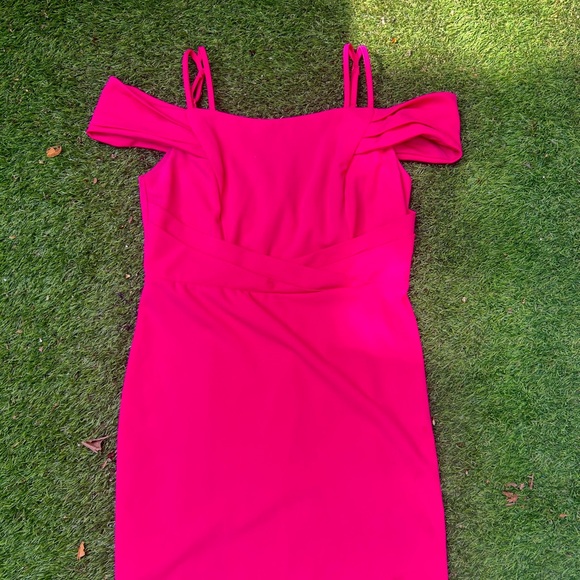 Pink Off-Shoulder Dress - Picture 2 of 5